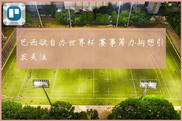巴西欲自办世界杯 赛事筹办构想引发关注